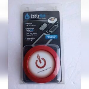 CableHub - Cable Management Solution - Weighted to organize power cords - Red